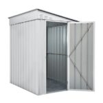 KOVINSKA VRTNA HIŠKA GLOBEL LEANTO 56 SREBRNA Š145 X G172 X V204 CM - slika 3